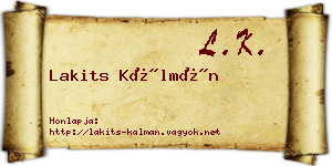 Lakits Kálmán névjegykártya
