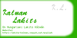 kalman lakits business card
