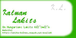 kalman lakits business card